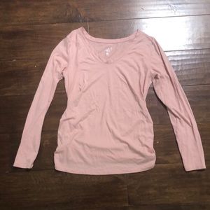 Isabel Maternity by Ingrid & Isabel Tops - MATERNITY light pink long sleeve top Isabel Maternity by Ingrid & Isabel Tops - MATERNITY light pink long sleeve top